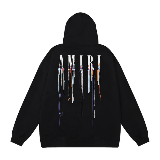 Black Paint Drip Hoodie
