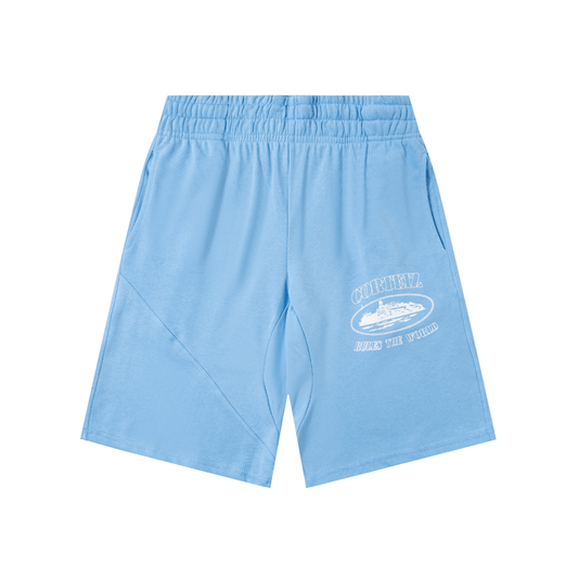 Alcatraz Rules the World Baby Blue Shorts